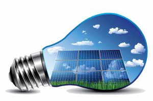 Panels in a light bulb